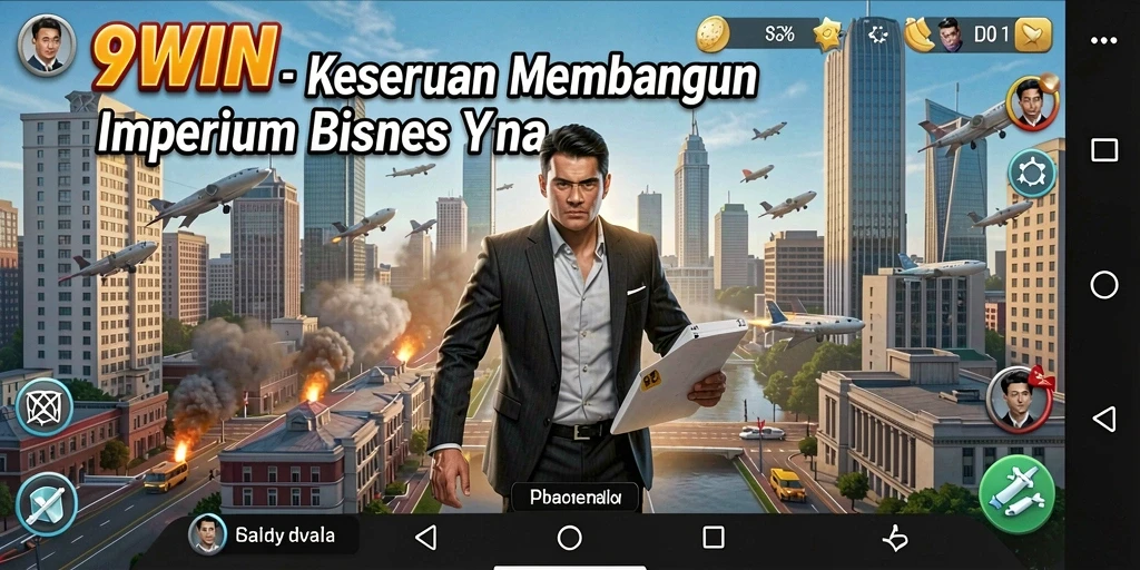 Screenshot menunjukkan pemain sedang membangun kerajaan bisnis di 9WIN.