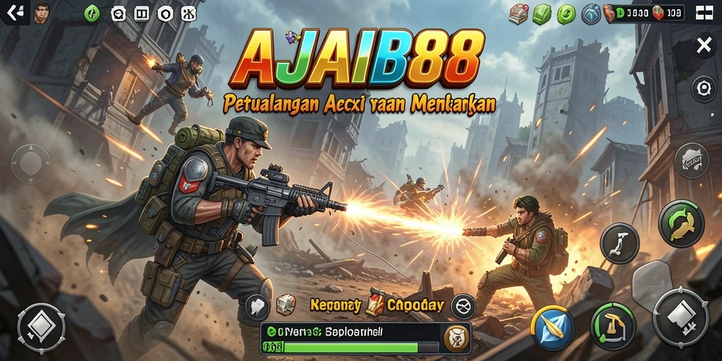 Tampilan menarik dari gameplay aksi AJAIB88 yang mendebarkan.