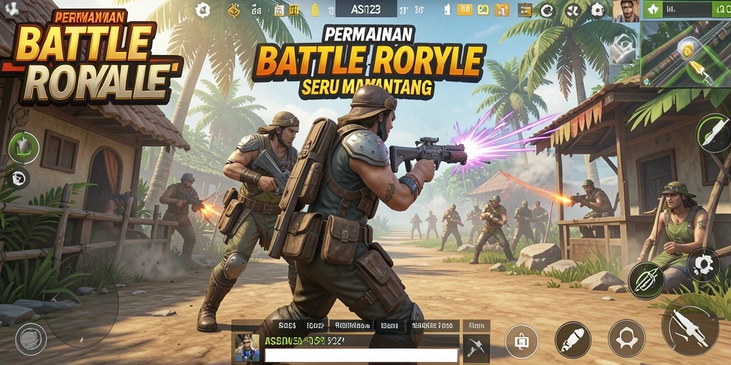 Tangkapan layar gameplay intens di ASD123 dengan pertarungan seru.