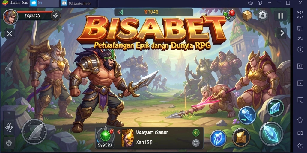 Gameplay BISABET dengan visual menawan dan pertempuran seru.