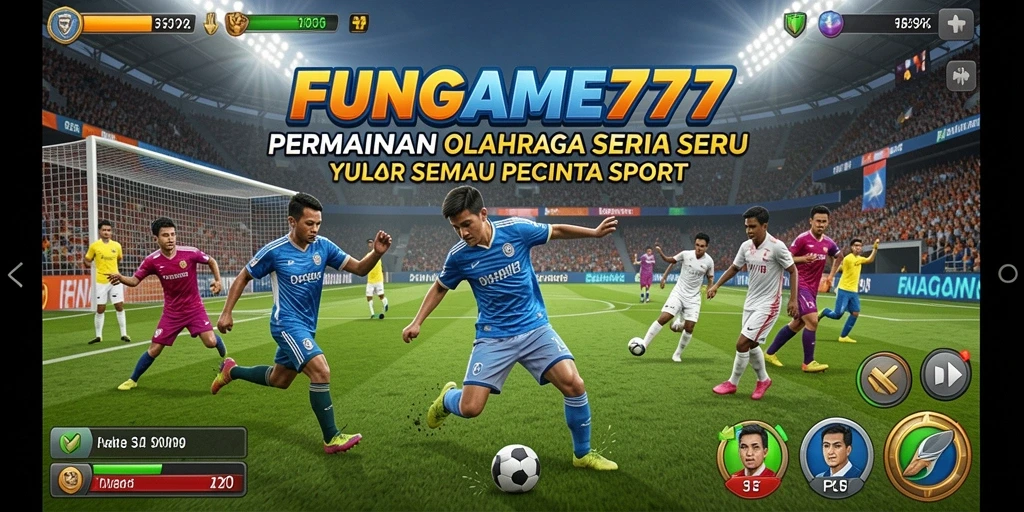 Screenshot gameplay FUNGame777 menampilkan aksi seru olahraga.