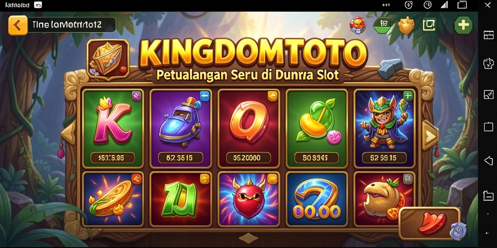 Screenshot gameplay KINGDOMTOTO dengan grafis slot yang menawan.