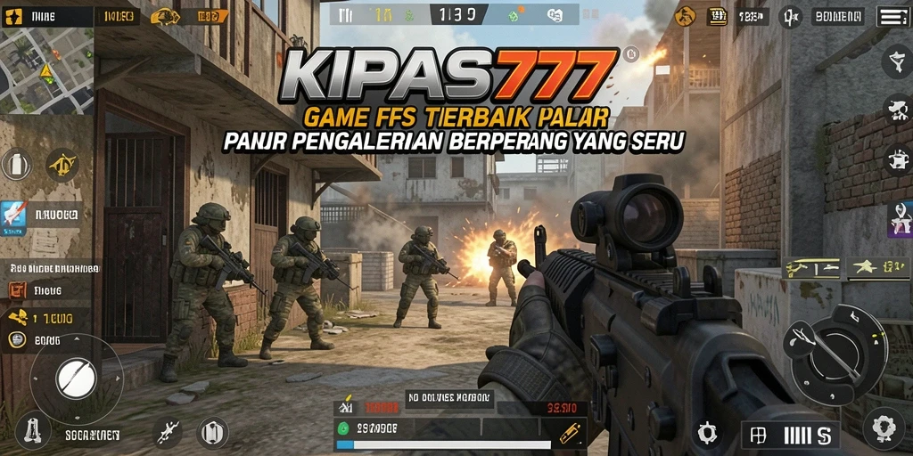 Screenshot ini menunjukkan aksi seru gameplay KIPAS777 saat bertempur di medan perang.