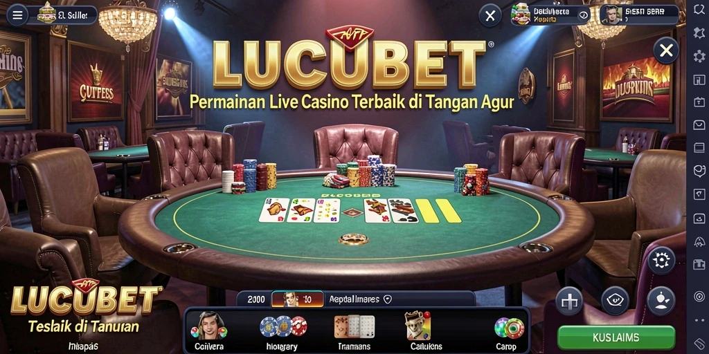 Tampilan mendebarkan permainan Live Casino di LUCUBET.