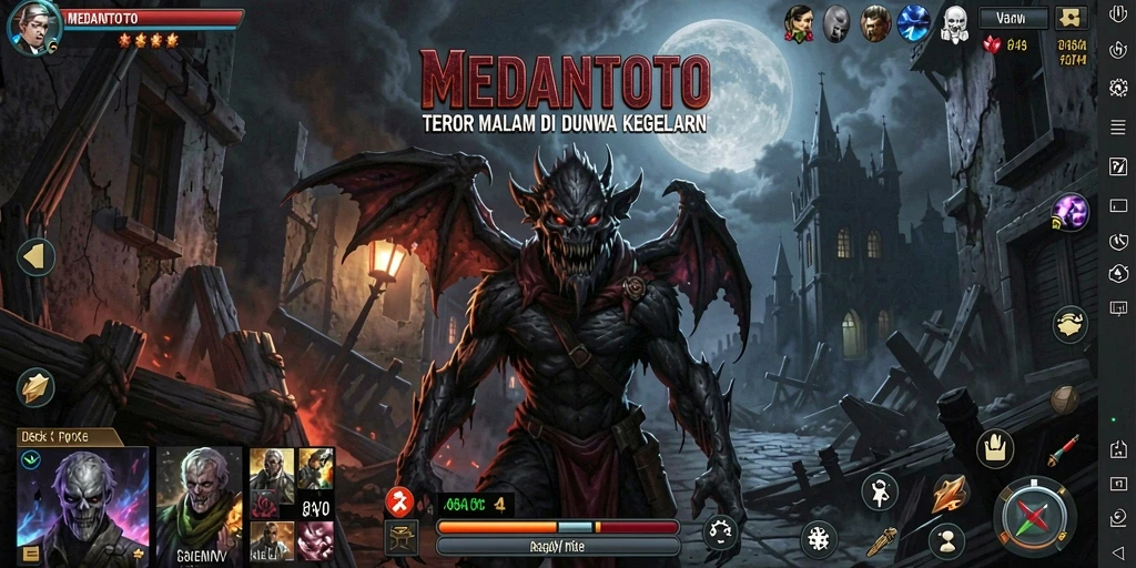 Screenshot gameplay MEDANTOTO menampilkan suasana Horror yang mencekam.