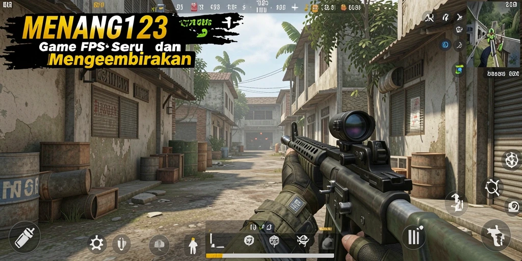 Screenshot MENANG123 menampilkan aksi tembak-menembak yang seru.