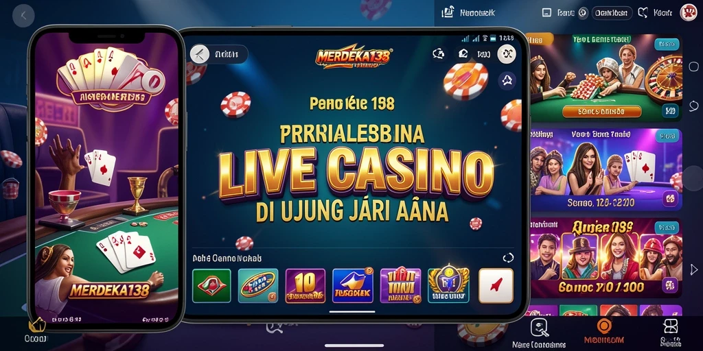 Screenshot MERDEKA138 menampilkan gameplay Live Casino yang seru dan interaktif.