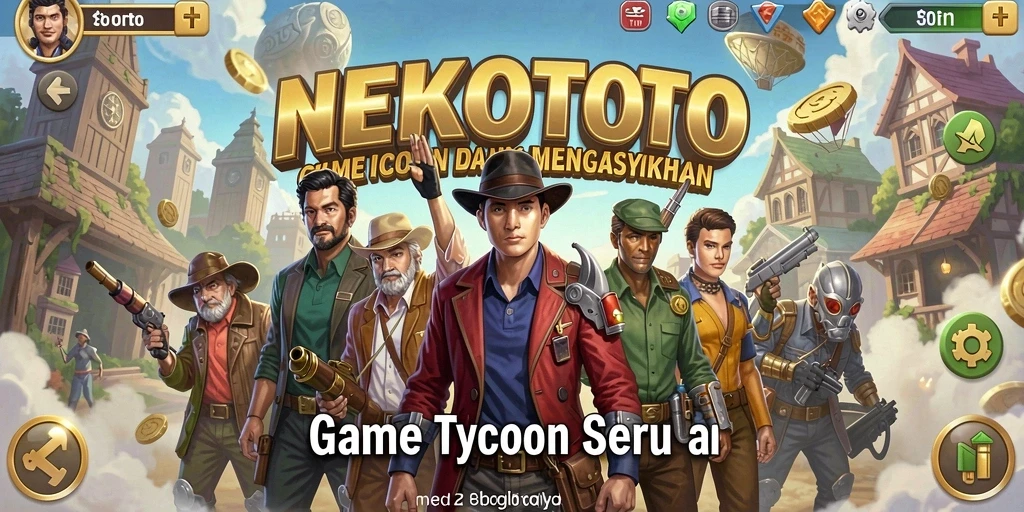 Tampilan menarik dari gameplay NEKOTOTO dengan elemen Tycoon.