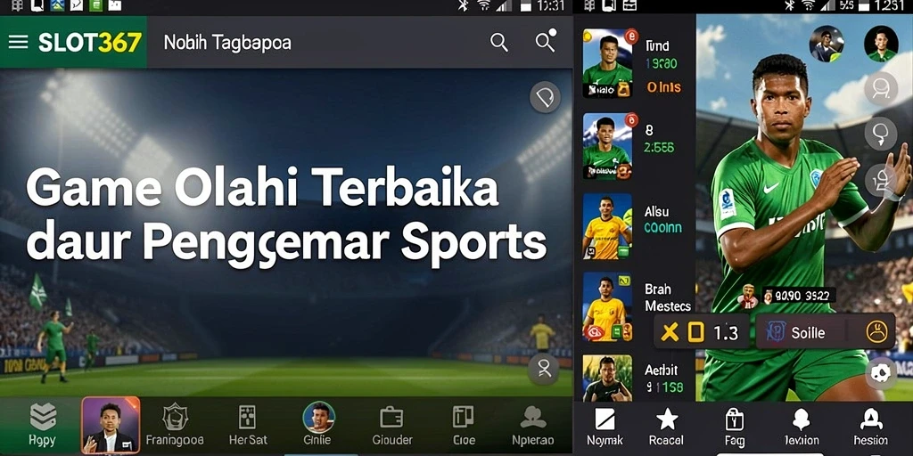 Tampilan menarik dari gameplay olahraga yang kompetitif.