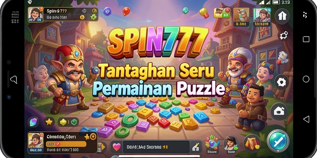 Tampilan gameplay SPIN777 dengan tantangan puzzle yang seru.