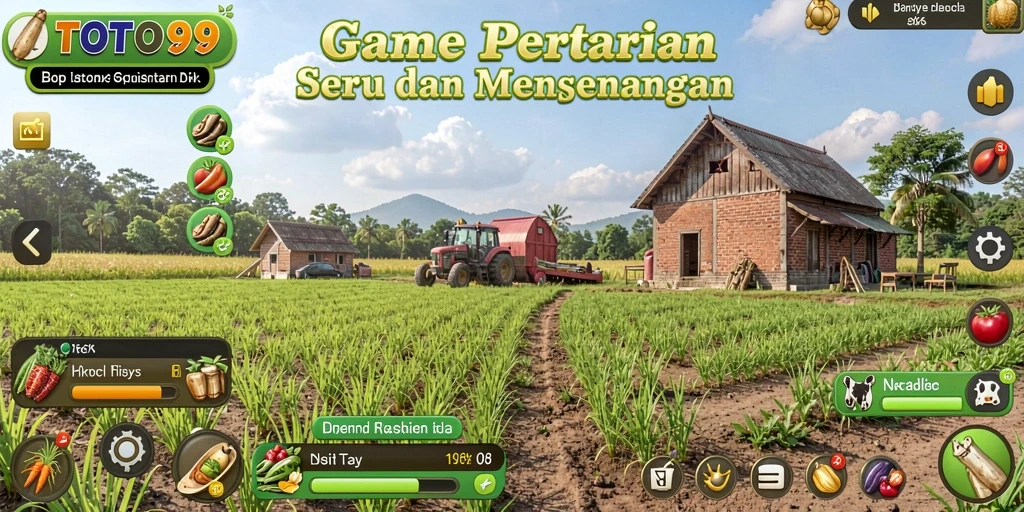 Tampilan gameplay seru di TOTO99 saat bertani dan berinteraksi dengan pemain lain.