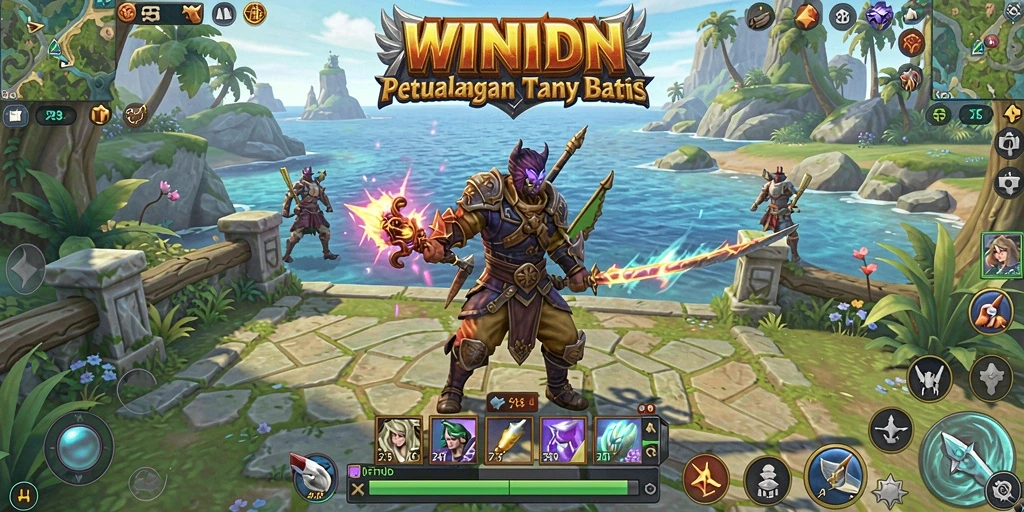 Screenshot WINIDN menampilkan aksi seru di dunia MMORPG.
