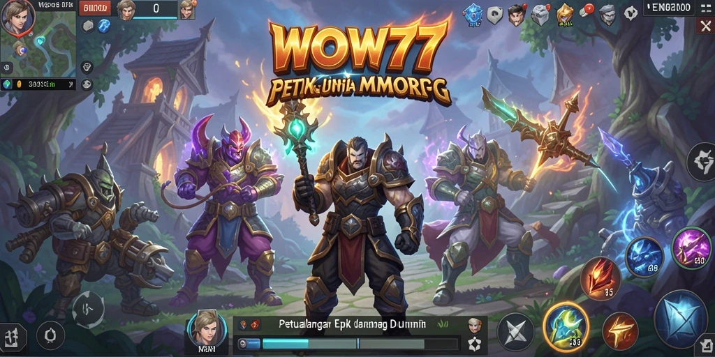 Tangkapan layar dari gameplay seru WOW77 yang menggambarkan aksi MMORPG.