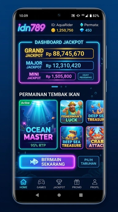 Tampilan utama idn789 dengan berbagai kategori aplikasi.